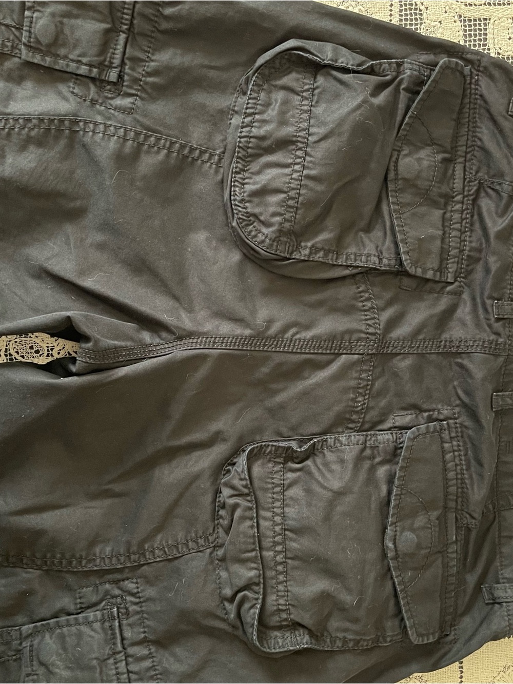Vintage 90's Gorp Core Polo Ralph Lauren Black Utility Cargo Pants Size 32x30 - Picture 7 of 9